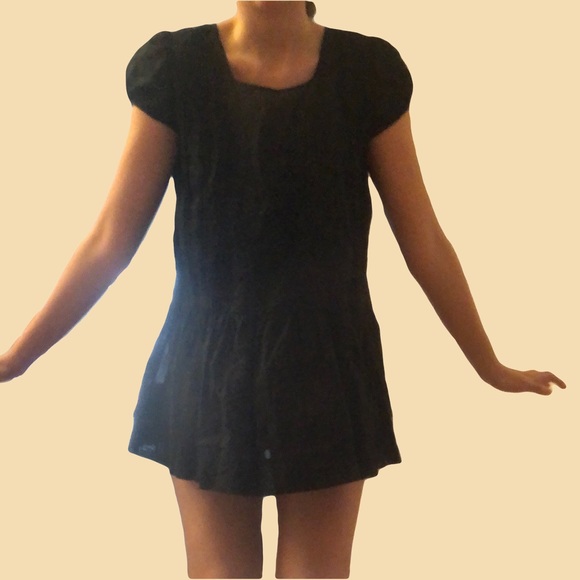 Anthropologie Black Sheer Embroidered Tunic - Picture 1 of 8